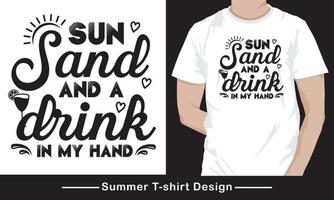 design de camiseta de festa de verão vetor