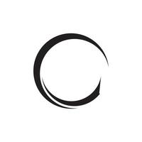 abstrato swoosh círculo logotipo Projeto vetor isolado em branco fundo.