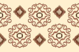 étnico ikat tecido padronizar geométrico estilo.africano ikat bordado étnico oriental padronizar branco Castanho creme fundo. resumo,vetor,ilustração. para textura,vestuário,embrulho,decoração,tapete. vetor