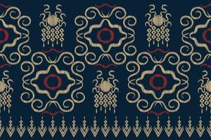 étnico ikat tecido padronizar geométrico estilo.africano ikat bordado étnico oriental padronizar branco Castanho creme fundo. resumo,vetor,ilustração. para textura,vestuário,embrulho,decoração,tapete. vetor