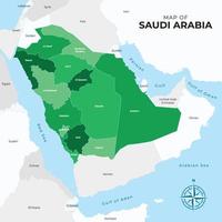 mapa do saudita arábia vetor