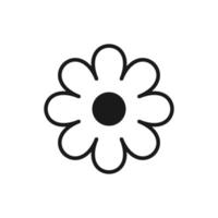 flor ícone dentro na moda plano estilo isolado em branco fundo. Primavera símbolo para seu local na rede Internet projeto, logotipo, aplicativo, ui. esboço vetor ilustração.