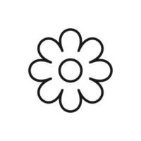 flor ícone dentro na moda plano estilo isolado em branco fundo. Primavera símbolo para seu local na rede Internet projeto, logotipo, aplicativo, ui. esboço vetor ilustração.