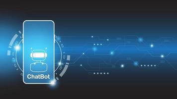 chatbot ai artificial inteligência tecnologia hitech conceito. chatbot inscrição inteligente robô, aberto ai, linha, tecnologia abstrato, vetor. Projeto para conversando, rede bandeira, fundo, transformação. vetor