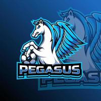 vôo pegasus logotipo equipe crachá vetor