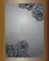 floral fundo. mão desenhado vetor botânico ilustração. modelo cumprimento cartão, Casamento convite bandeira com Primavera flores esboço linear rosa flor.gravado estilo ilustração.