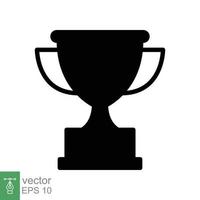 troféu glifo ícone. simples sólido estilo para aplicativo e rede Projeto elemento. ganhador, prêmio, xícara, campeão, concurso, prêmio, Ganhou conceito. vetor ilustração isolado em branco fundo. eps 10.