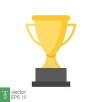 troféu ícone. simples plano estilo para aplicativo e rede Projeto elemento. ganhador, prêmio, xícara, campeão, concurso, prêmio, Ganhou conceito. vetor ilustração isolado em branco fundo. eps 10.