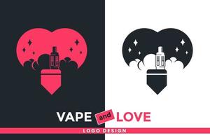 vape amor logotipo vetor