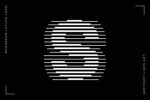 monograma logotipo carta s linhas abstrato moderno arte vetor