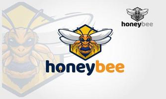 querida abelha vetor logotipo mascote. Bravo abelha esport mascote logotipo é logotipo para equipe ou pessoal.