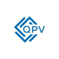 qpv carta logotipo Projeto em branco fundo. qpv criativo círculo carta logotipo conceito. qpv carta Projeto. vetor