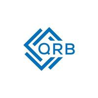 qrb carta logotipo Projeto em branco fundo. qrb criativo círculo carta logotipo conceito. qrb carta desenho.qrb carta logotipo Projeto em branco fundo. qrb c vetor