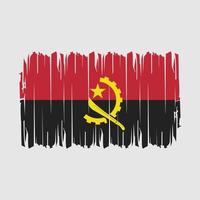 vetor de escova de bandeira de angola