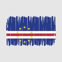 vetor de escova de bandeira de cabo verde