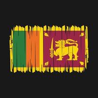 vetor de escova de bandeira do sri lanka