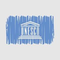 vetor de pincel de bandeira da unesco