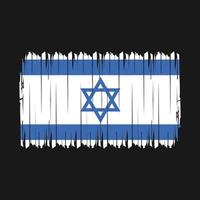 ilustração vetorial de pincel de bandeira de israel vetor