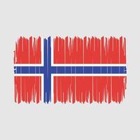 ilustração vetorial de pincel de bandeira da noruega vetor