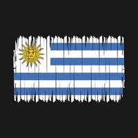 ilustração vetorial de pincel de bandeira do uruguai vetor