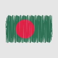 ilustração vetorial de pincel de bandeira de bangladesh vetor