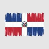 ilustração em vetor pincel de bandeira da república dominicana