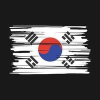 escova de bandeira da coreia do sul vetor