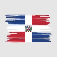 escova de bandeira da república dominicana vetor