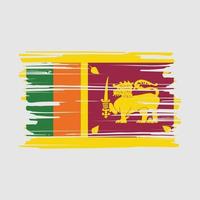 escova de bandeira sri lanka vetor