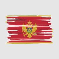 escova de bandeira de montenegro vetor