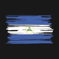 escova de bandeira da nicarágua vetor