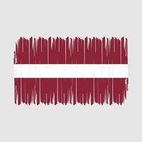 ilustração vetorial de pincel de bandeira da letônia vetor