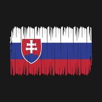ilustração vetorial de pincel de bandeira da eslováquia vetor