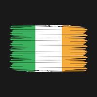 ilustração vetorial de pincel de bandeira da irlanda vetor