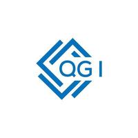 qgi carta logotipo Projeto em branco fundo. qgi criativo círculo carta logotipo conceito. qgi carta Projeto. vetor
