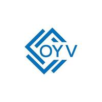 oyv carta logotipo Projeto em branco fundo. oyv criativo círculo carta logotipo conceito. oyv carta Projeto. vetor