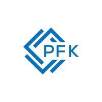 pfk carta logotipo Projeto em branco fundo. pfk criativo círculo carta logotipo conceito. pfk carta Projeto. vetor