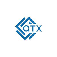 qtx carta logotipo Projeto em branco fundo. qtx criativo círculo carta logotipo conceito. qtx carta Projeto. vetor