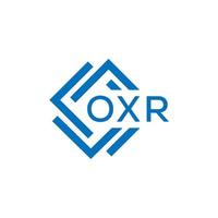 oxr carta logotipo Projeto em branco fundo. oxr criativo círculo carta logotipo conceito. oxr carta Projeto. vetor