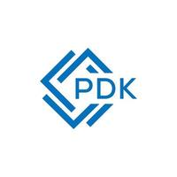 pdk carta logotipo Projeto em branco fundo. pdk criativo círculo carta logotipo conceito. pdk carta Projeto. vetor