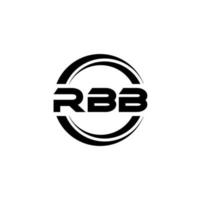 design de logotipo de carta rbb na ilustração. logotipo vetorial, desenhos de caligrafia para logotipo, pôster, convite, etc. vetor