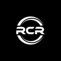 design de logotipo de carta rcr na ilustração. logotipo vetorial, desenhos de caligrafia para logotipo, pôster, convite, etc. vetor