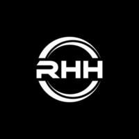 design de logotipo de letra rhh na ilustração. logotipo vetorial, desenhos de caligrafia para logotipo, pôster, convite, etc. vetor