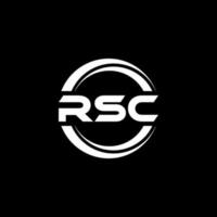 design de logotipo de carta rsc na ilustração. logotipo vetorial, desenhos de caligrafia para logotipo, pôster, convite, etc. vetor
