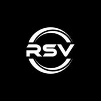 design de logotipo de carta rsv na ilustração. logotipo vetorial, desenhos de caligrafia para logotipo, pôster, convite, etc. vetor