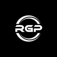 design de logotipo de carta rgp na ilustração. logotipo vetorial, desenhos de caligrafia para logotipo, pôster, convite, etc. vetor