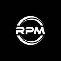 rpm carta logotipo Projeto dentro ilustração. vetor logotipo, caligrafia desenhos para logotipo, poster, convite, etc.