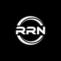 design de logotipo de carta rrn na ilustração. logotipo vetorial, desenhos de caligrafia para logotipo, pôster, convite, etc. vetor