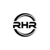 design de logotipo de carta rhr na ilustração. logotipo vetorial, desenhos de caligrafia para logotipo, pôster, convite, etc. vetor