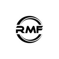 design de logotipo de carta rmf na ilustração. logotipo vetorial, desenhos de caligrafia para logotipo, pôster, convite, etc. vetor